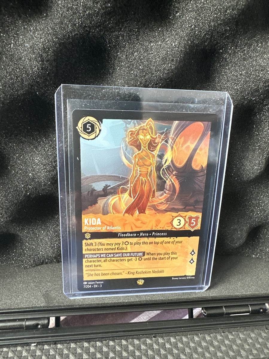lorcana atlantis cards Lorcana: Into The Inklands Kida “Protector Of Atlantis” Legendary 7/204  NON-FOIL