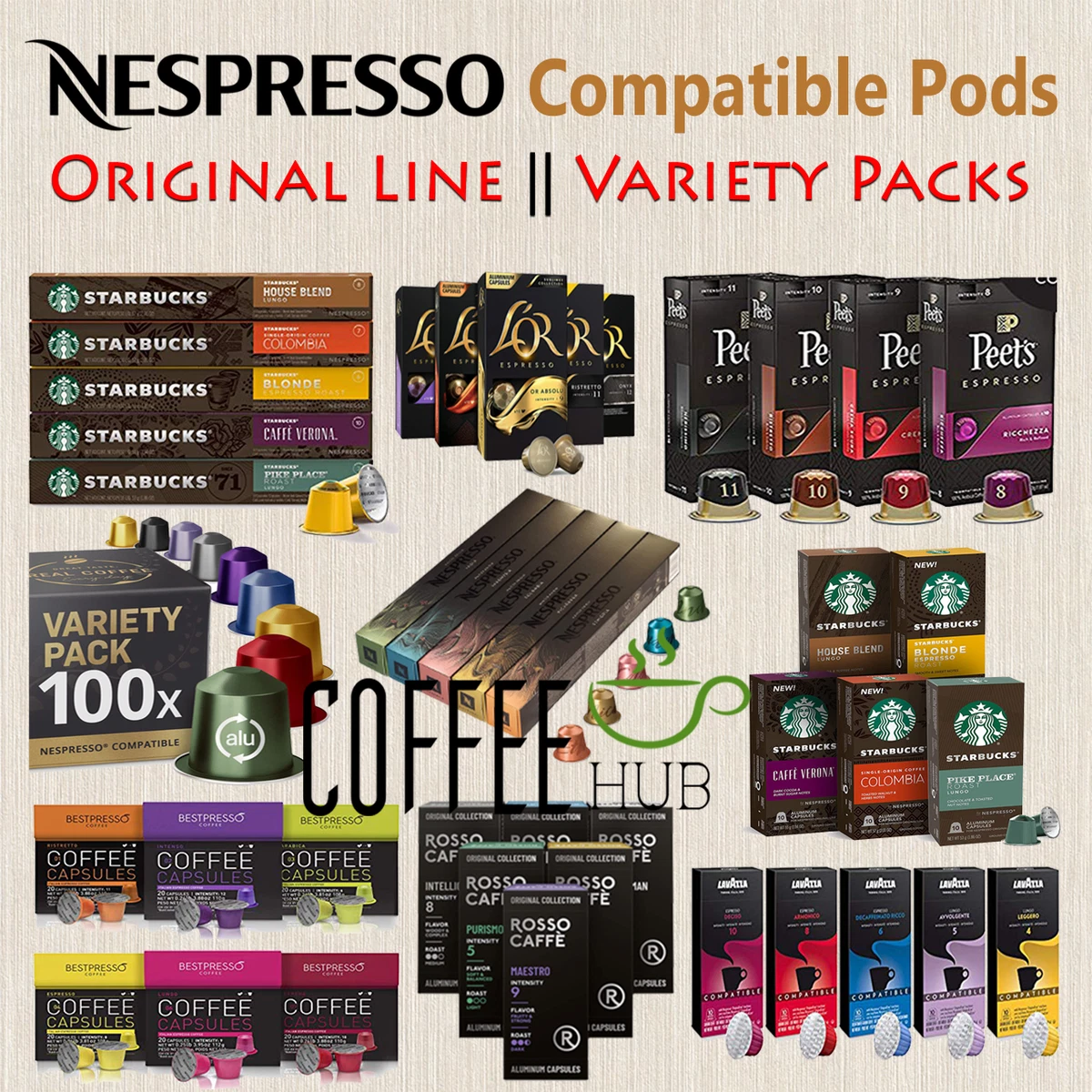 Caffé Borbone Nespresso Compatible Coffee Capsule Pods, Variety