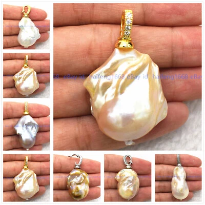 Natürlich Mehrfarbig Barock Perle Halskette Anhänger Für Handgefertigt Schmuck - Bild 1 von 4