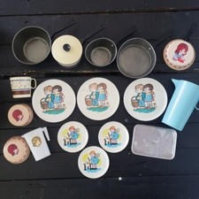 Chilton Toys Vintage Pots Pans Places Pitcher Dishes Aluminum Little Kids Child
