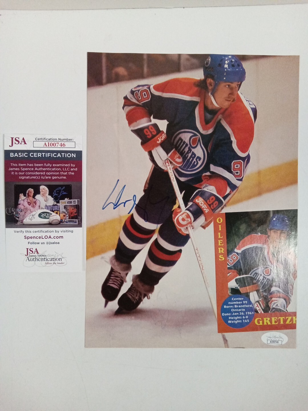 Wayne Gretzky Autographed Signed & Luc Robitaille Magazine Page 8x11 Photo JSA - ** # 