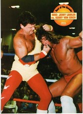 USWA UNITED STATES WRESTLING ASSOCIATION PINUP 1990 KERRY VON ERICH JERRY LAWLER