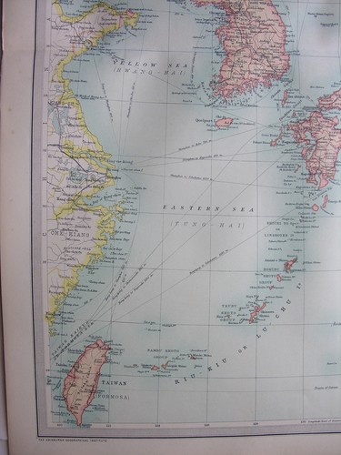 1920 MAP OF JAPANESE EMPIRE - POLITICAL Korea Taiwan Plate 65 Times Atlas World - Picture 4 of 6