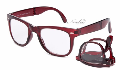 Fold Up Unisex Reading Glasses Full Frame Horn Rimmed Style Comfortable Style - Picture 3 of 3