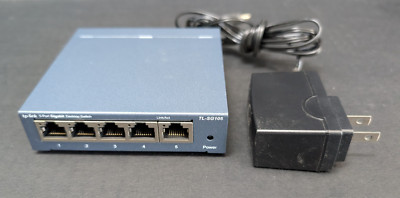 TP Link 5-Port Gigabit Switch TL-SG105 Desktop Ethernet Network Switch, Tested