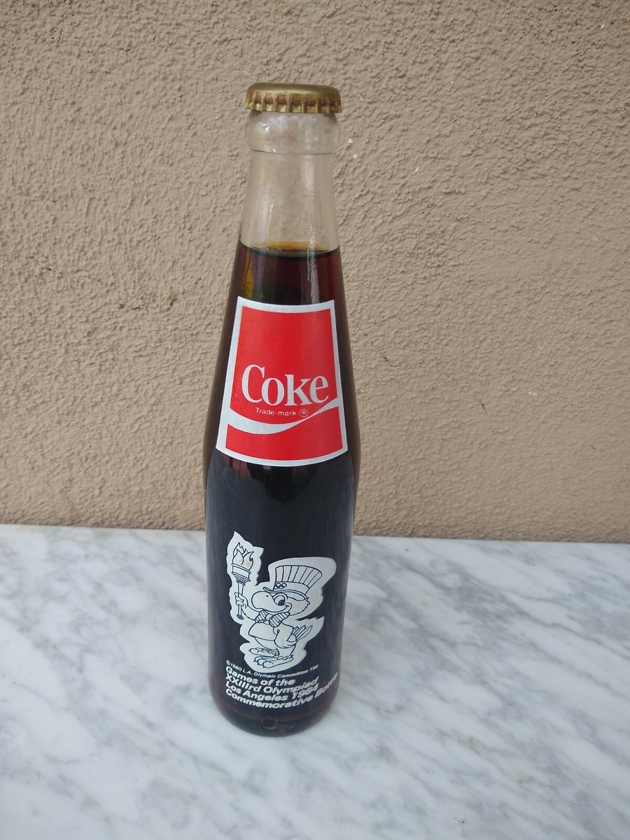 VINTAGE COCA COLA 1984 LOS ANGELES OLYMPICS FULL BOTTLE | eBay