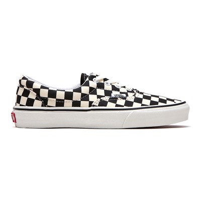 vans era checkerboard black