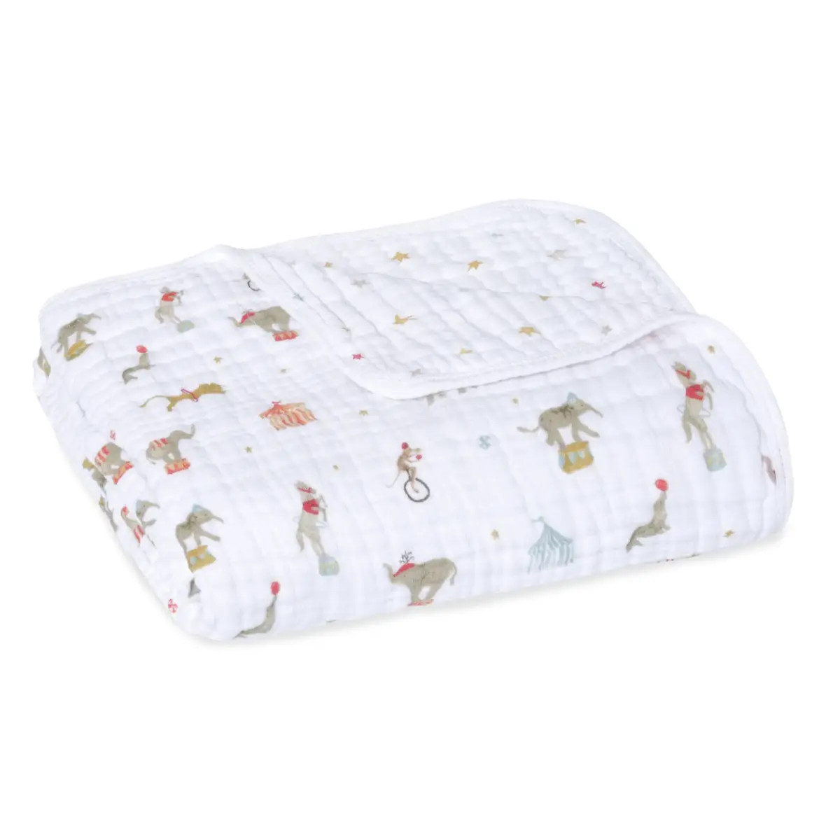 New Aden & Anais Essentials Cotton Muslin Elephant Circus Dream Blanket