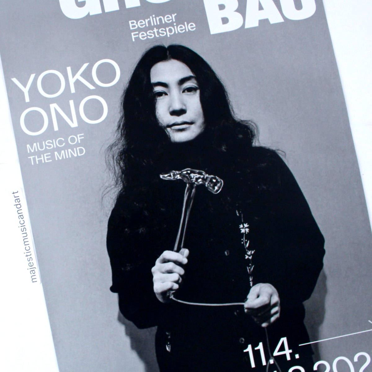 YOKO ONO GLASS HAMMER MUSIC OF THE MIND GERMANY EXHIBITION POSTER
