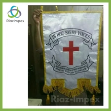 MEDIEVAL CRUSADER KNIGHTS TEMPLAR MASONIC HOLY LAND WAR BATTLE LODGE BANNER FLAG
