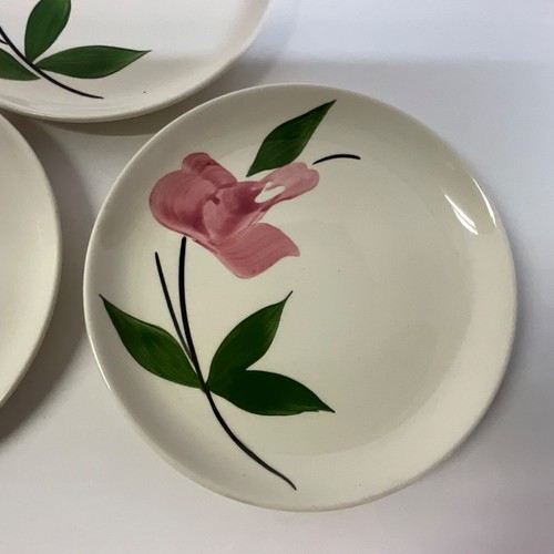 Mid Century Vintage Bread/Butter Plate Set of 3 Unmarked Stetson China Pink - Picture 4 of 8
