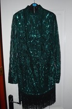 LADIES GREEN PRETTY LITTLE THING DRESS SIZE 12