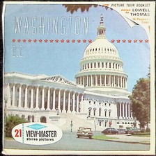 Washington D.C. 3d View-Master 3 Reel Packet 21 Full Color Kodachrome 3d Images