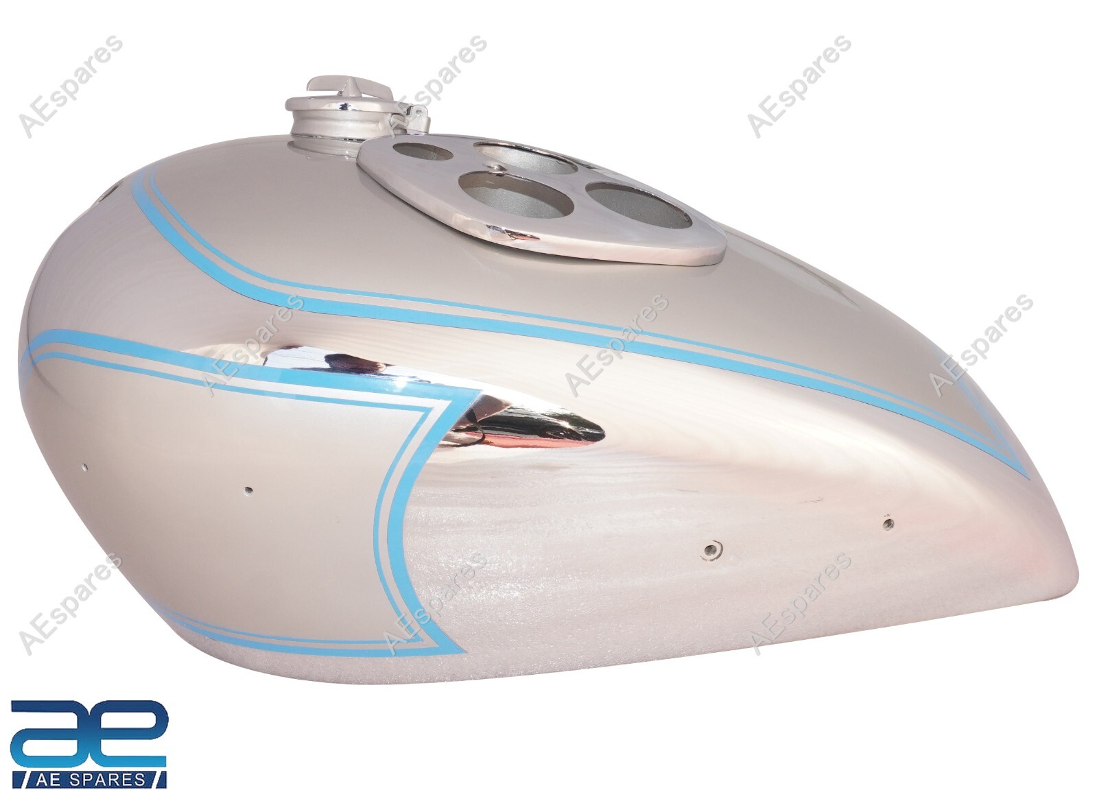 Per Triumph Tiger 90 Serbatoio Gas Petrolio Cromo Argento Modello Pre Guerra