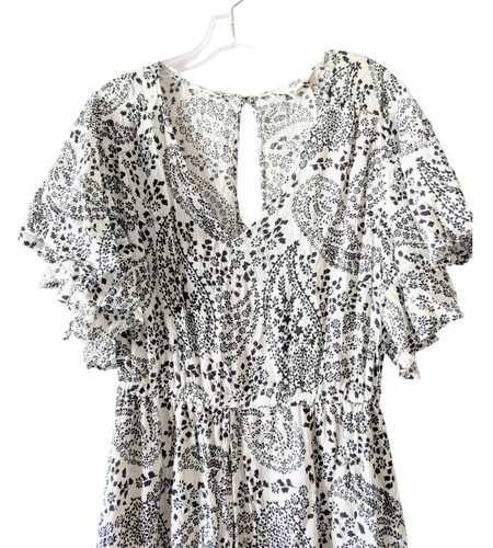 JACK By BB DAKOTA Romper Flutter Sleeve Dress Skort Overlay Maxi Tall LARGE - Picture 3 of 10