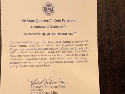 S Mint - State Quarters Proof Set US Mint Packaging/COA - 1999-2014 avail - Picture 10 of 10