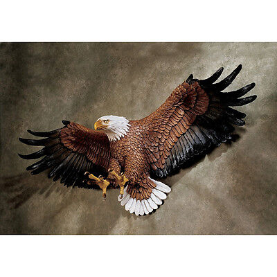 31" Flying Freedom's American Spirit Hand Painted BALD Eagle Wall Sculpture 
