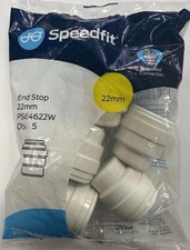JG SPEEDFIT 22mm Stop End Stops Pack of 5 PIPE FITTINGS JOHN GUEST PSE4622W