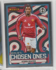 2024-25 Topps Merlin Soccer #MC-5 RC Ayden Heaven Chosen Ones Manchester United