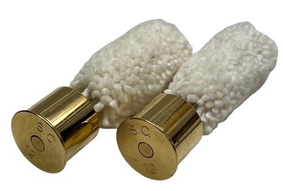 Brass Wool Mop 2 Pack Snap Caps -Training / Dummy Rounds 12 or 20 Ga Shotgun NEW