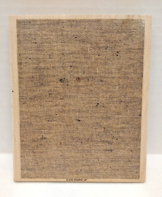 Stampin' Up! LINEN BACKGROUND Stamp Wood Mount 2006 Rare Crafting Canvas