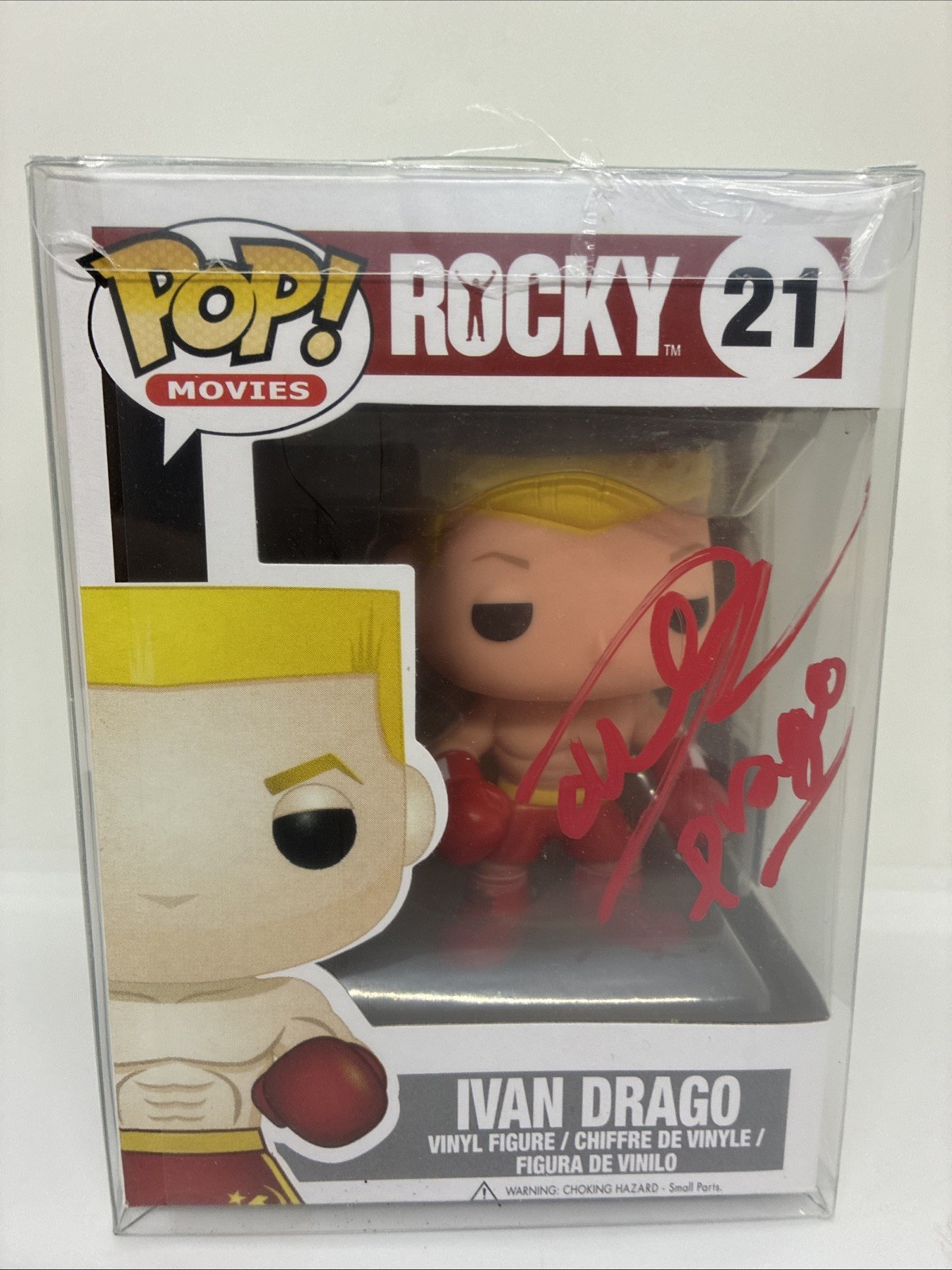 Funko Pop! Movies Rocky Ivan Drago #21 Dolph Lundgren Signed Official Pix