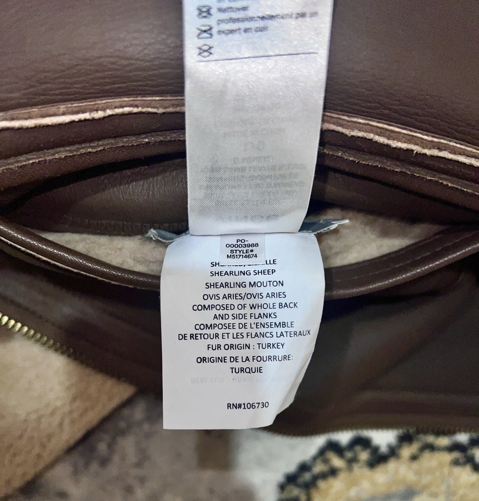 Vince Authentic Reversible Men's Shearling Coat Jacket Size L $1,695 Beige