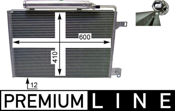 Mahle Kondensator Klimaanlage Premium Line AC 370 000P FüR Mercedes Klasse W169-image