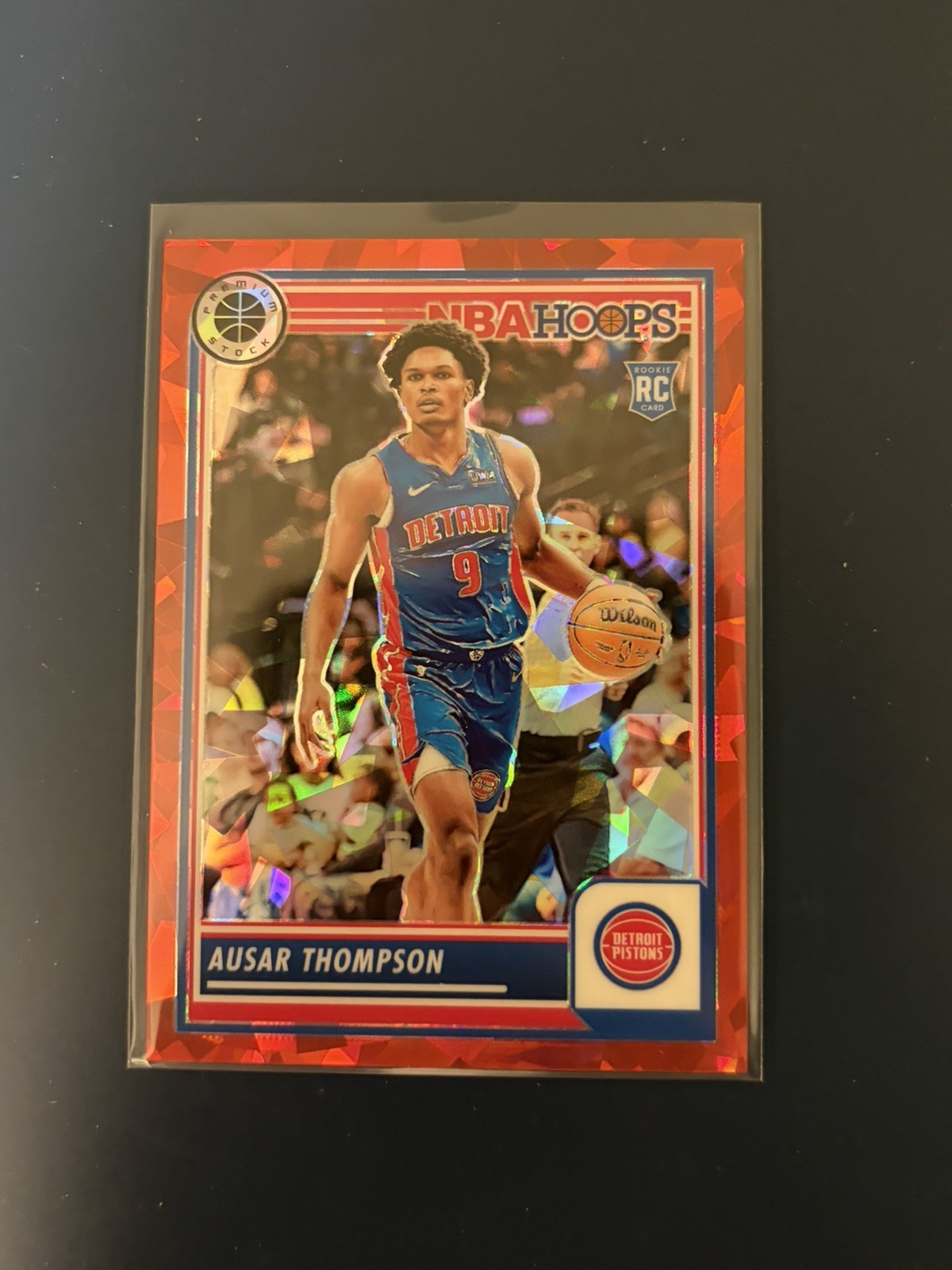 2023-24 Hoops Premium Stock Ausar Thompson Red Ice #100 /99