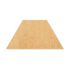 Unfinished Trapezoid Wood Cutout Craft Blank, Unfinished Baltic Birch DIY Shape