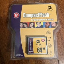 Vintage Lexar Media 64 MB 4x Speed - CompactFlash Card (CF064-231)