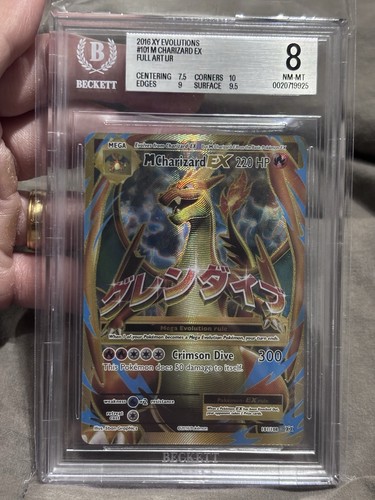2016 Pokemon XY Evolutions M Charizard EX 101/108 BGS 8 NM. Great Sub Score!