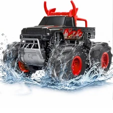 1:16 RC Monster Truck 4WD Waterproof Off-Road Car w/ LED – Red