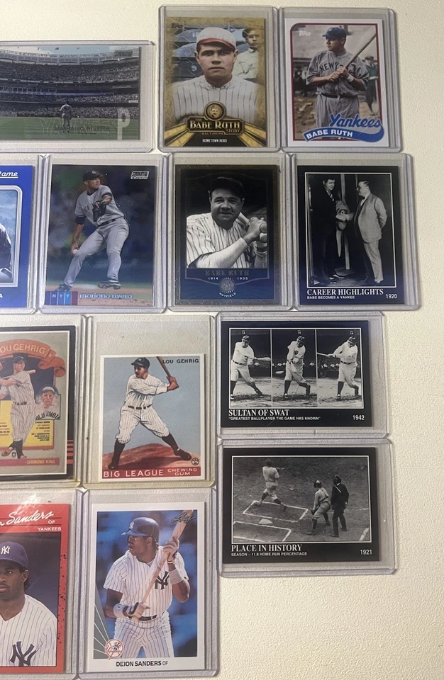25-Card New York Yankees Lot Aaron Judge Lou Gehrig Babe Ruth Inserts Vintage ++ - Image 2 of 4