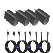 Type C Charger Fast Charging,4 Pack 25W USB C Charger Block with 6FT Fast Cha...