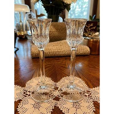 Gorham Crystal Candle Holders Set of 2, Made in Germany