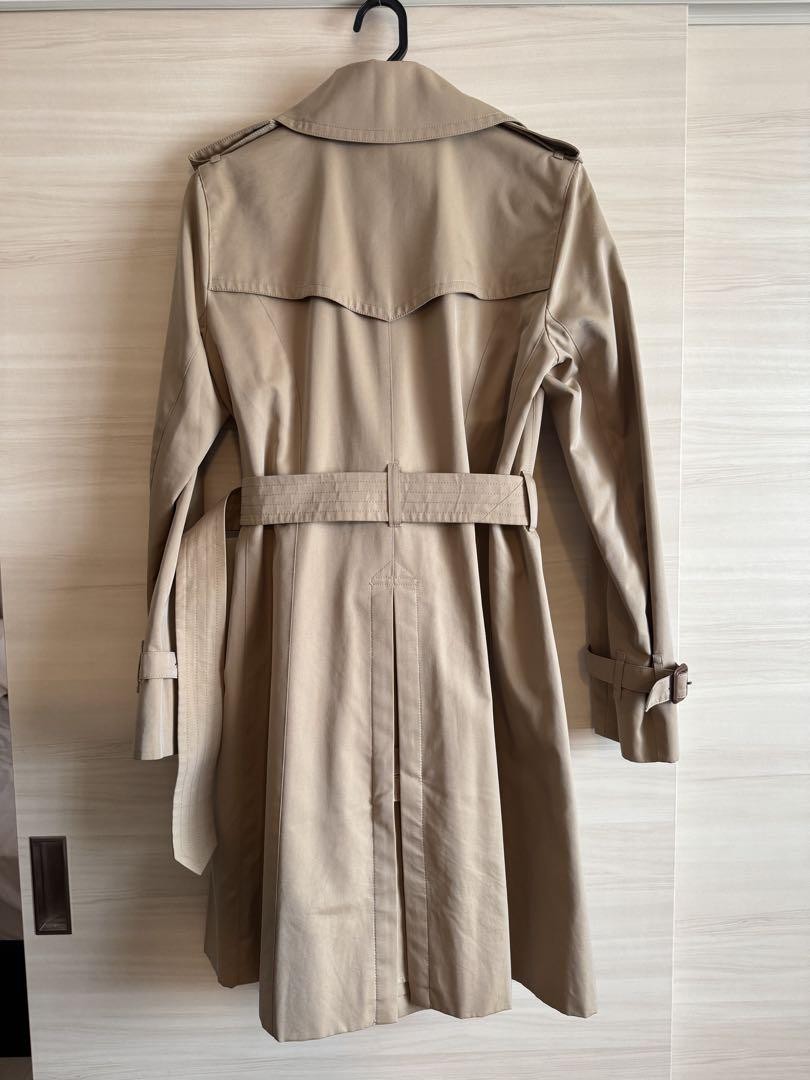 Burberry Honey Beige Check Trench Coat with Belt Size 40 Womens-image