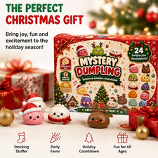 2026 Christmas Squishies Advent Calendar, 24 Days Dumpling Toys Countdown