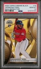 2025 TOPPS CHROME BLACK GOLD REFRACTOR [#27/50] #15 JHONKENSY NOEL ROOKIE CARD