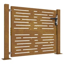 Garden Gate Driveway Gate Fence Gate Fence Corten Steel Square Design vidaXL