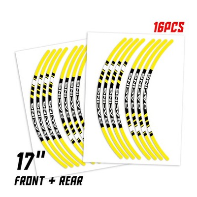 P01B For Suzuki GSXR1000 01-20 Yellow Removaeble Wheel Sticker 19 18 17 16 15 14