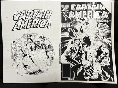 Rare Captain America Feat. Wolverine Pre-Press Proof Marvel Comics Layout Board