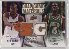 2009 Upper Deck Dual Game Materials Gold Amare Stoudemire Kevin Garnett HOF 7y2