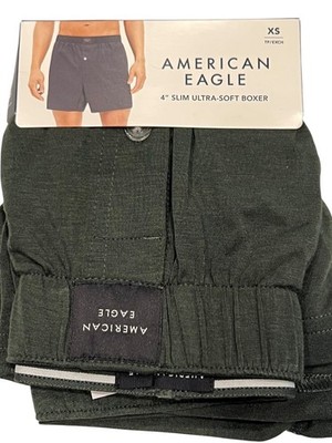 NWT AMERICAN EAGLE 4'' Slim Ultra Soft Boxer Sz XS-S-M-L-XL Olive Green #27