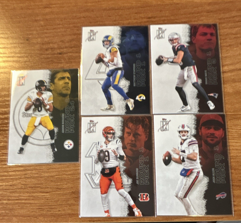 2025 Topps Signature QB's. Stafford, Burrow, Allen, Rodgers and Maye