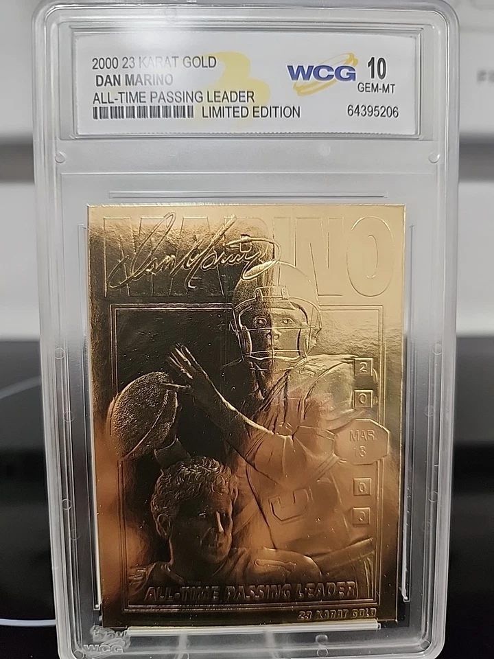 2000 23KT Gold Dan Marino All-Time Passing Leader Limited Edition Gem Mint 10 - Image 2 of 4