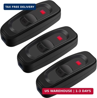 weideer 3 PCS Inline Cord Switch Appliance Button On/Off 10A 250V Inline Power S