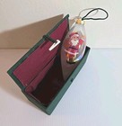 VTG Reverse Painted Santa /Poinsettias Christmas Ornament Teardrop 5 1/2" W/Box — photo 2