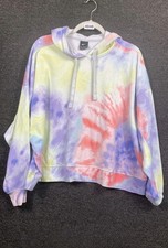 Nike Tie-Dye Crop Hoodie Pullover Sweatshirt Womens 2XL Multicolor DA0890-580