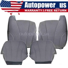 Dark Gray For 1999-2002 Chevy Silverado 1500 Driver & Passenger Cloth Seat Cover